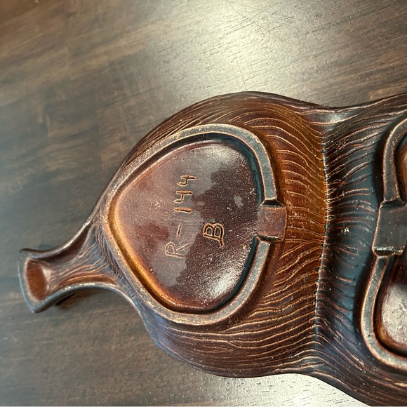 Vintage Unique Retro California Santa Anita Ware Pottery Leaf Divided Dish Tray - Picture 7 of 11